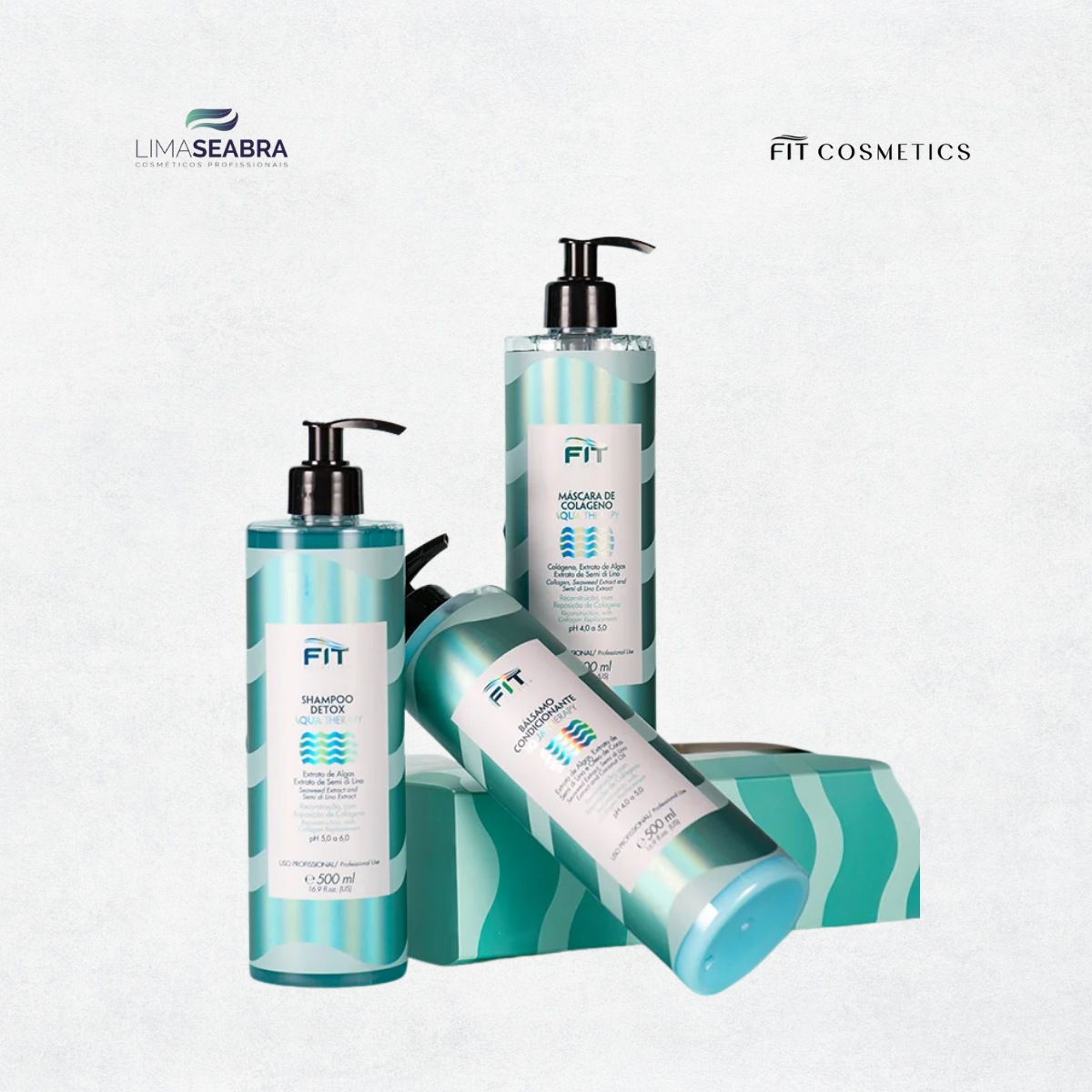Kit Aqua Therapy: Shampoo Detox + Bálsamo Condicionante + Máscara de Colágeno - Imagem 2