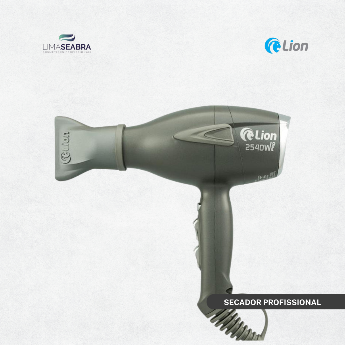 SECADOR PROFISSIONAL LION PRO 2540W - 127V - CINZA CHUMBO